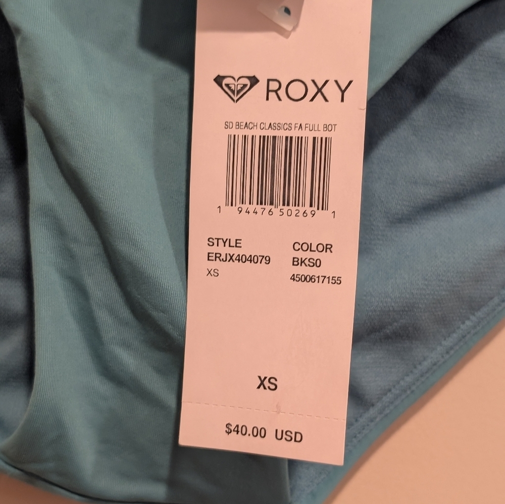 Roxy Light Blue Side-Tie Bikini Bottoms Size XS - Picture 2 of 7